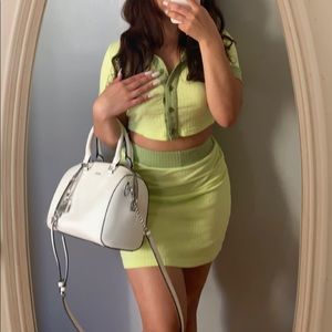STUNNING LIME GREEN SKIRT SET 🍋